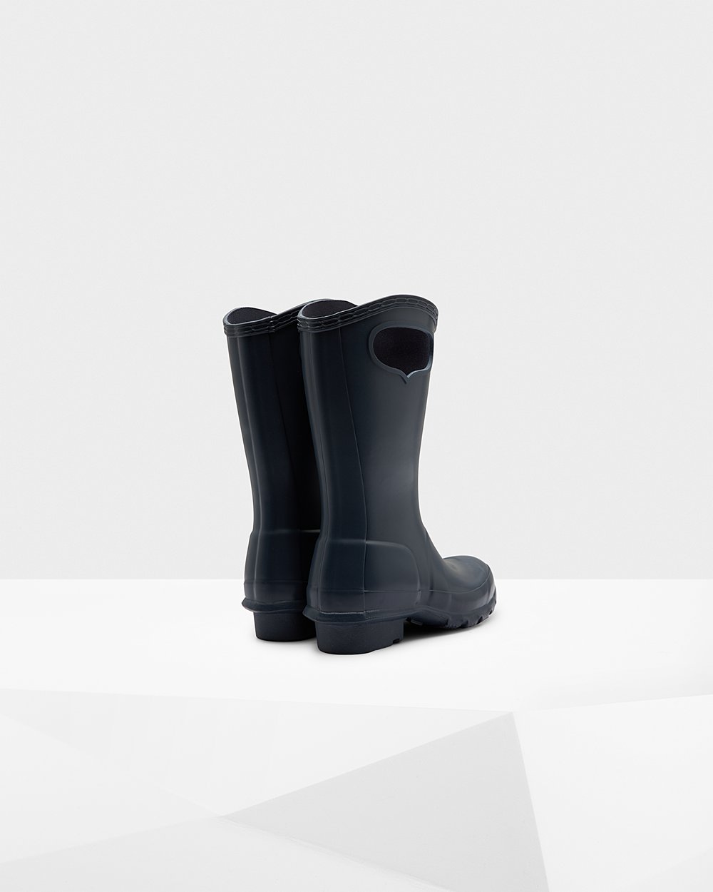 Kids Rain Boots - Hunter Original Grab Handle (80JYNPUGC) - Navy